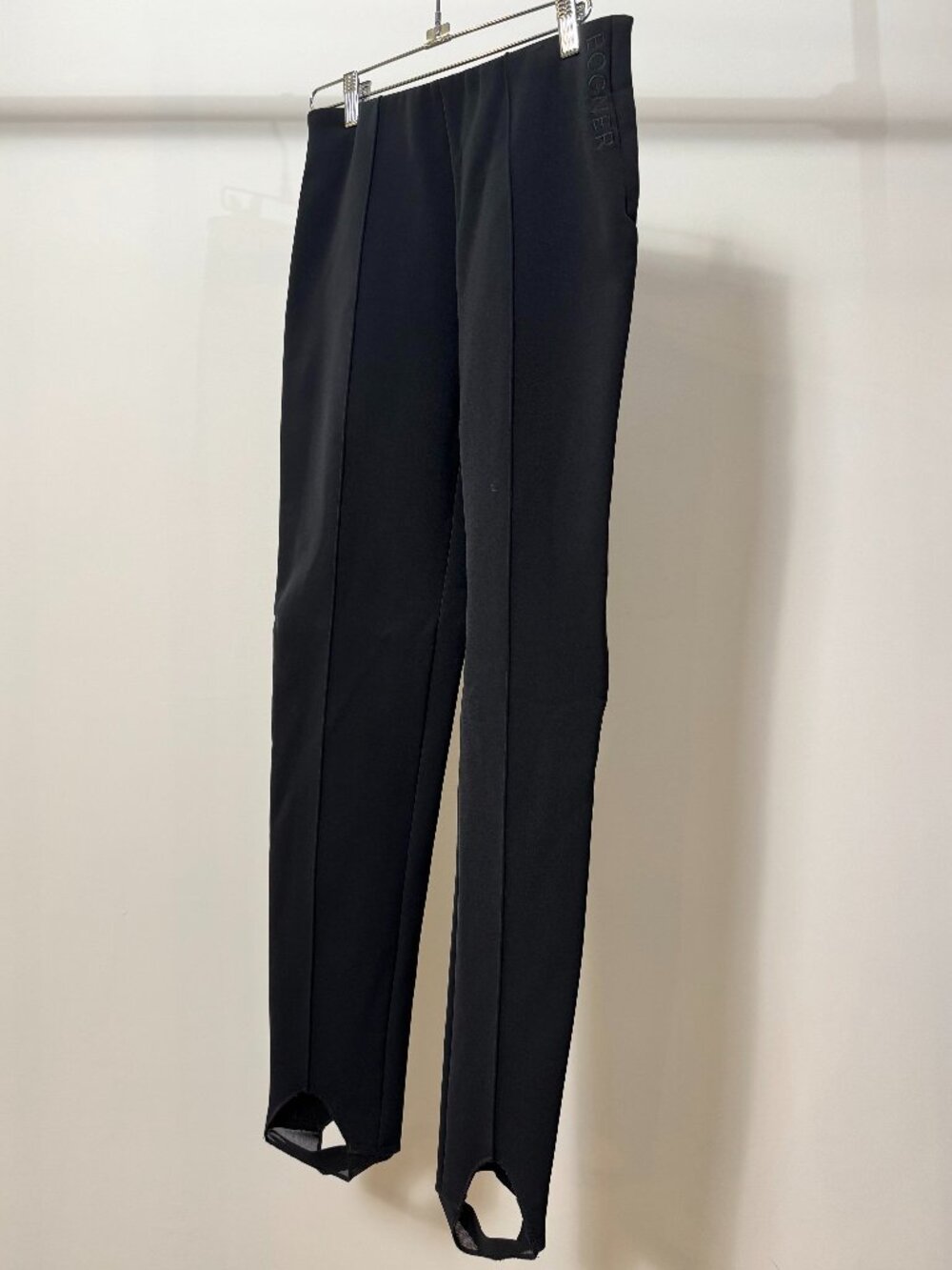BOGNER Black High-Waisted Stretch Stirrup Ski Pants